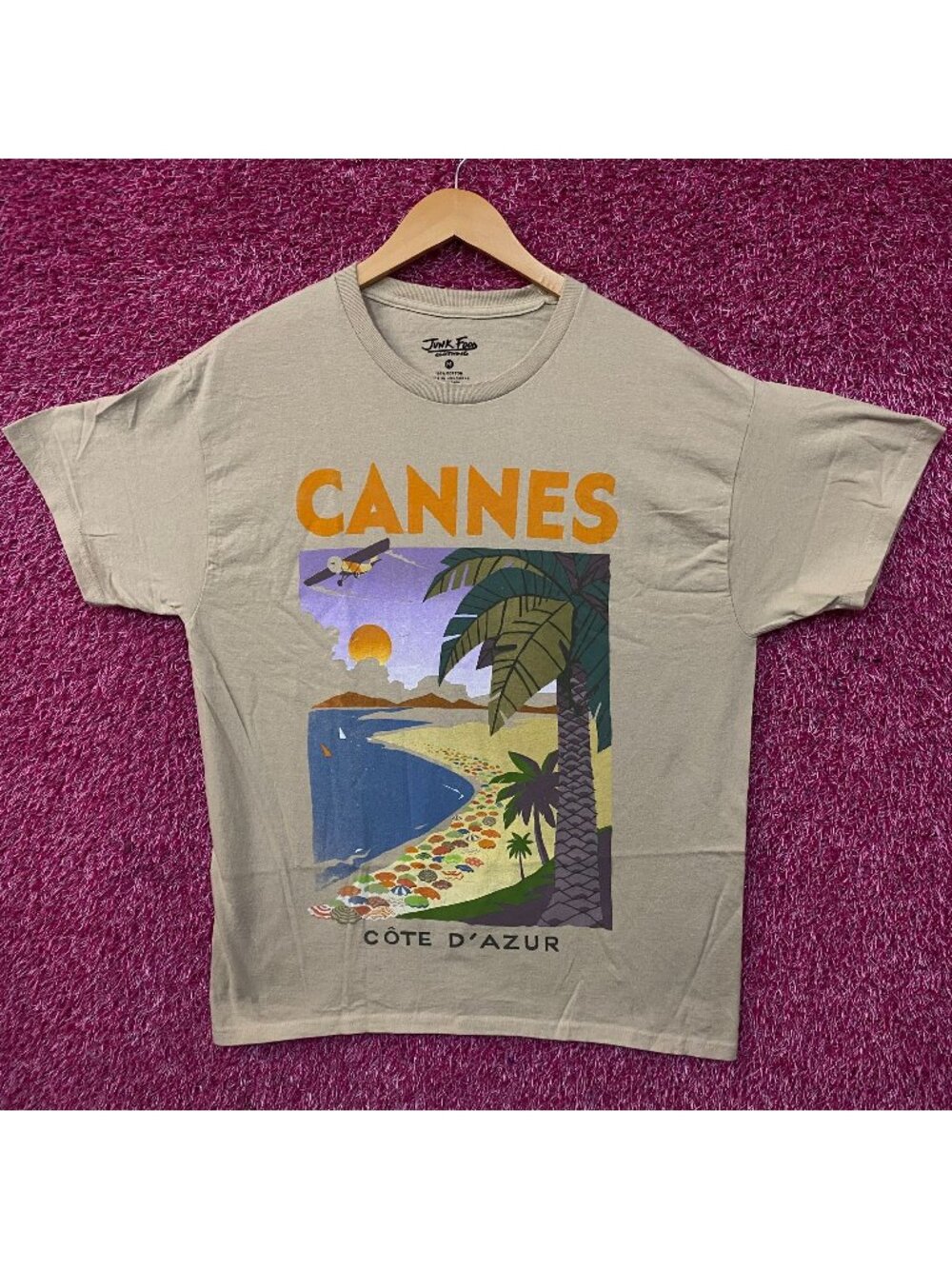 Junk Food Cannes Côte D'Azur Graphic T-Shirt Medium